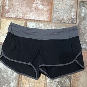 Lululemon Black & Gray Athletic Shorts size 8